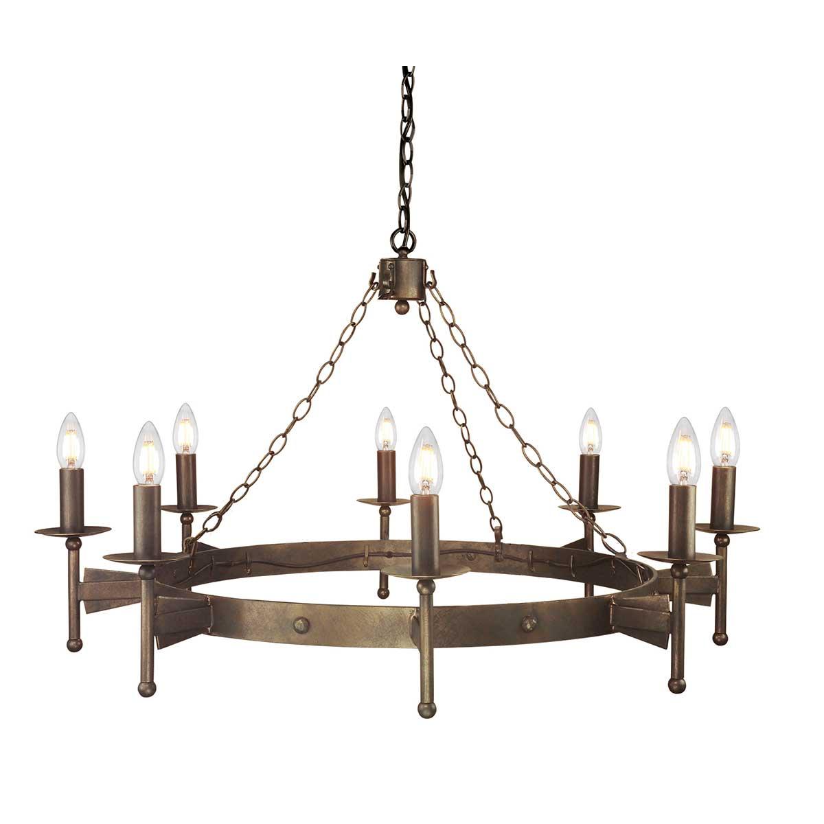 Elstead Lighting - CW8-OLD-BRZ - Elstead Lighting Chandelier from the Cromwell range. Cromwell 8 Light Chandelier Product Code = CW8-OLD-BRZ