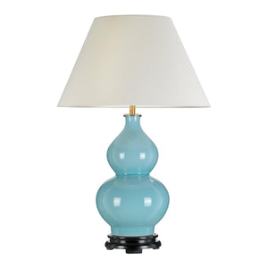 Elstead Lighting - DL-HARBIN-TL-DEB - Designer's Lightbox Table Lamp from the Harbin range. Harbin Gourd 1 Light Table Lamp with Tall Empire - Duck Egg Blue Product Code = DL-HARBIN-TL-DEB