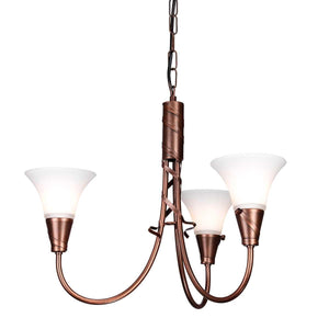 Elstead Lighting - EM3-COPPER - Elstead Lighting Chandelier from the Emily range. Emily 3 Light Chandelier Product Code = EM3-COPPER