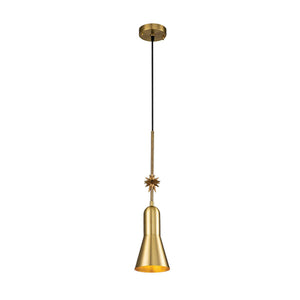 Elstead Lighting - ETOILE-P-S-AB - Elstead Lighting Pendant from the Etoile range. Etoile 1lt Small Pendant - Aged Brass and Gold Leaf Product Code = ETOILE-P-S-AB