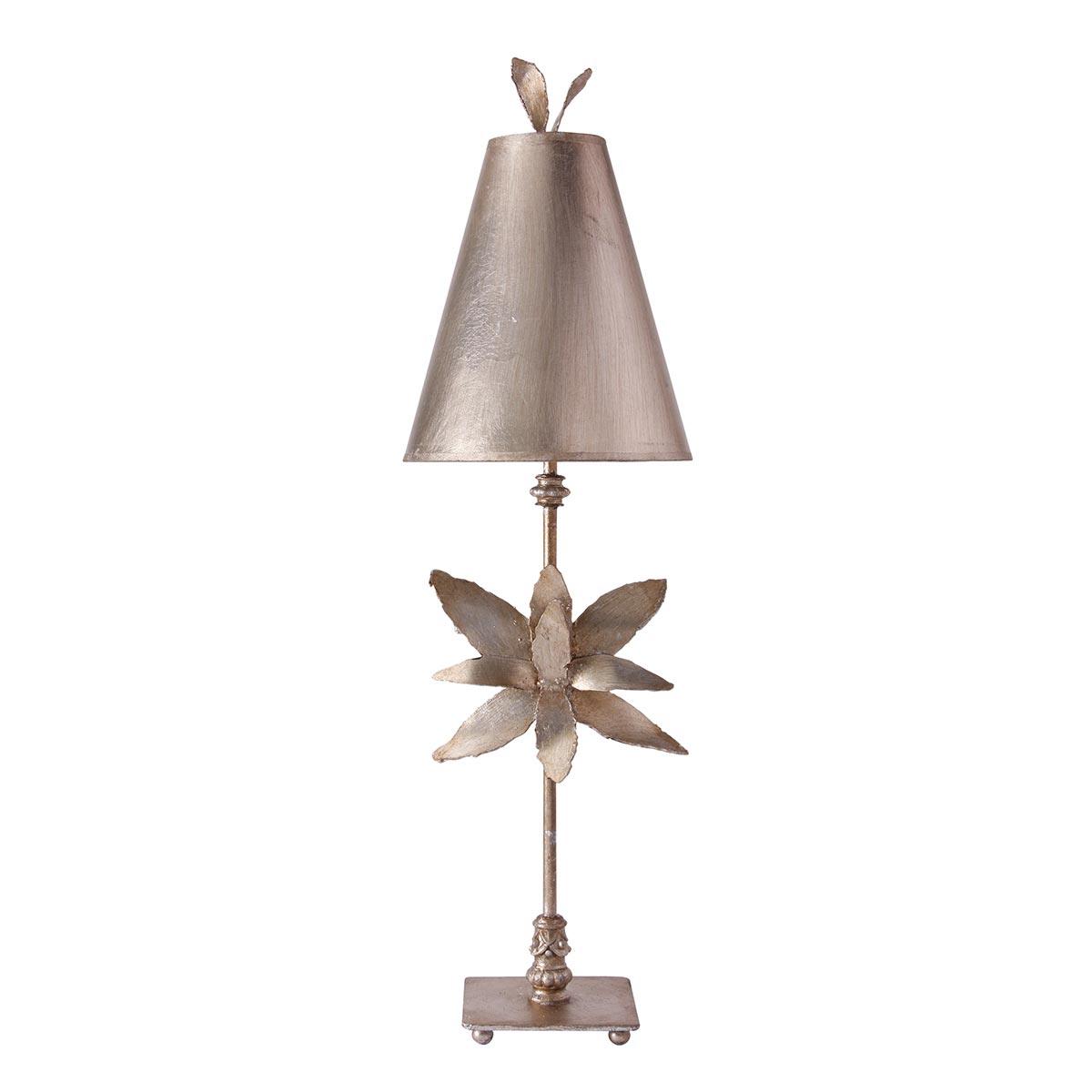 Elstead Lighting - FB-AZALEA-TL-SV - Flambeau Table Lamp from the Azalea range. Azalea 1 Light Table Lamp - Silver Leaf Product Code = FB-AZALEA-TL-SV