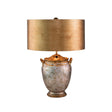 Elstead Lighting - FB-JACKSON-TL - Flambeau Table Lamp from the Jackson range. Jackson 1lt Table Lamp - Antiqued Silver with Gold Leaf Accents Product Code = FB-JACKSON-TL