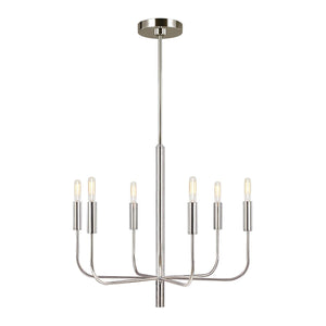 Elstead Lighting - FE-BRIANNA6-PN - Feiss Chandelier from the Brianna range. Brianna 6 lt Chandelier Product Code = FE-BRIANNA6-PN