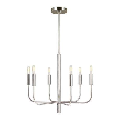 Elstead Lighting - FE-BRIANNA6-PN - Feiss Chandelier from the Brianna range. Brianna 6 lt Chandelier Product Code = FE-BRIANNA6-PN