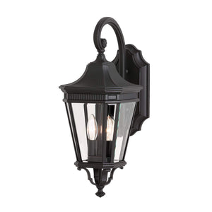 Elstead Lighting - FE-COTSLN2-M-BK - Feiss Outdoor Wall Light from the Cotswold Lane range. Cotswold Lane 2 Light Medium Wall Lantern Product Code = FE-COTSLN2-M-BK