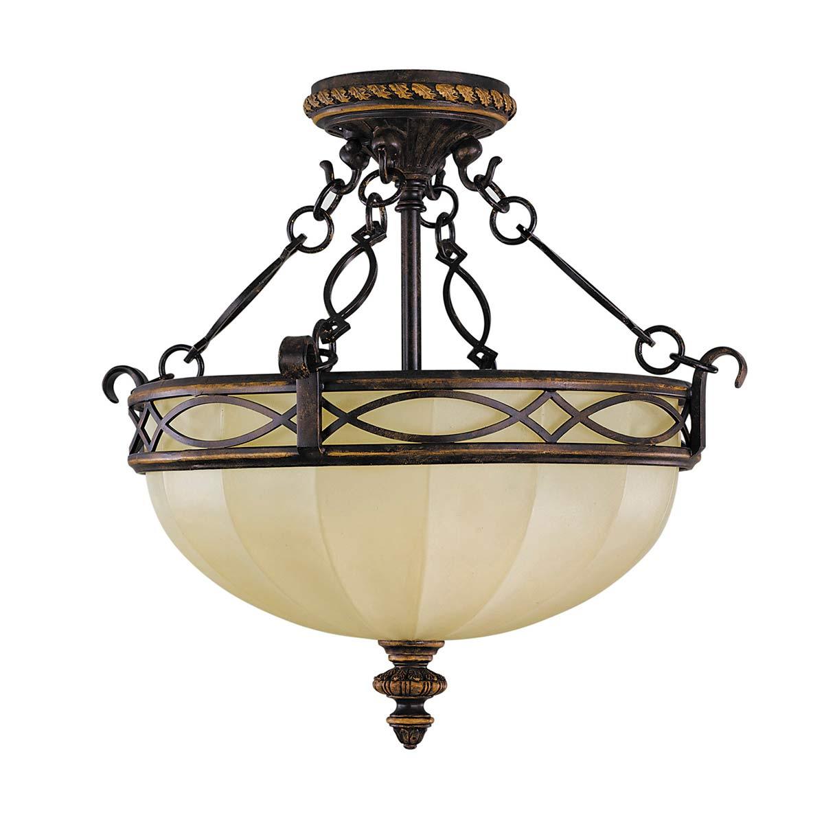 Elstead Lighting - FE-DRAWING-ROOM-SFC - Feiss Ceiling Semi-Flush from the Drawing Room range. Drawing Room 2 Light Flush Product Code = FE-DRAWING-ROOM-SFC