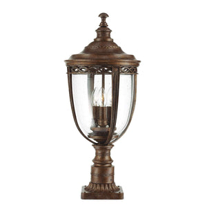 Elstead Lighting - FE-EB3-L-BRB - Feiss Pedestal Lantern from the English Bridle range. English Bridle 3 Light Large Pedestal Product Code = FE-EB3-L-BRB