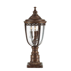 Elstead Lighting - FE-EB3-M-BRB - Feiss Pedestal Lantern from the English Bridle range. English Bridle 3 Light Medium Pedestal Product Code = FE-EB3-M-BRB