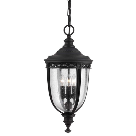 Elstead Lighting - FE-EB8-L-BLK - Feiss Outdoor Hanging from the English Bridle range. English Bridle 3 Light Large Chain Lantern Product Code = FE-EB8-L-BLK