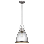 Elstead Lighting - FE-HOBSON-P-L-SN - Feiss Pendant from the Hobson range. Hobson 1 Light Large Pendant Satin Nickel Product Code = FE-HOBSON-P-L-SN