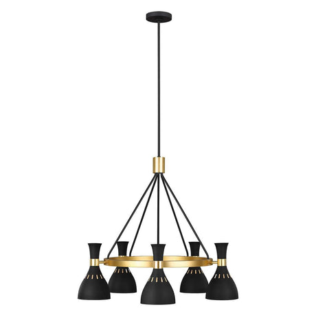 Elstead Lighting - FE-JOAN5-MB - Feiss Chandelier from the Joan range. Joan 5 Light Chandelier Product Code = FE-JOAN5-MB