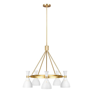 Elstead Lighting - FE-JOAN5-MW - Feiss Chandelier from the Joan range. Joan 5 Light Chandelier Product Code = FE-JOAN5-MW