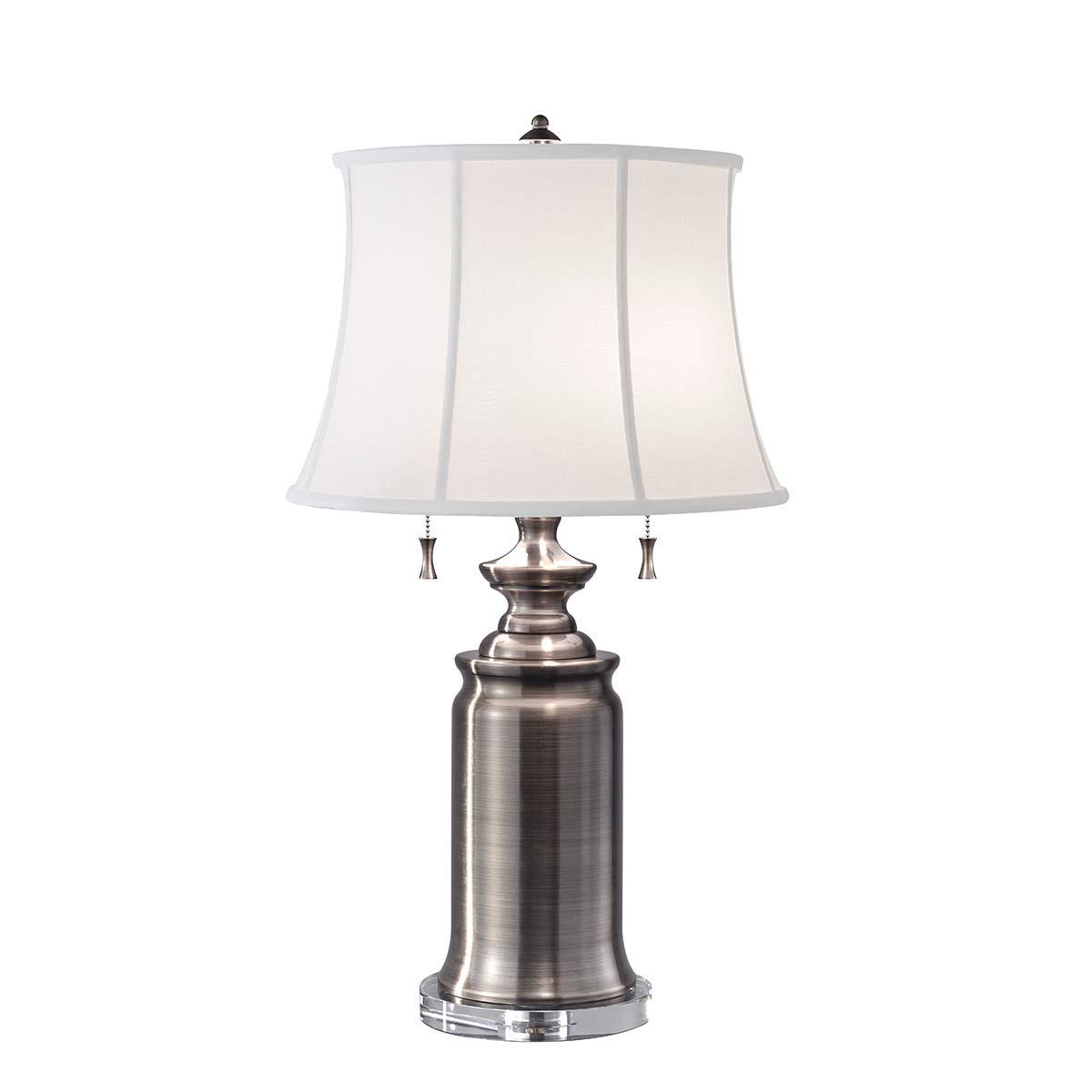 Elstead Lighting - FE-STATEROOM-TL-AN - Feiss Table Lamp from the Stateroom range. Stateroom 2 Light Table Lamp - Antique Nickel Product Code = FE-STATEROOM-TL-AN