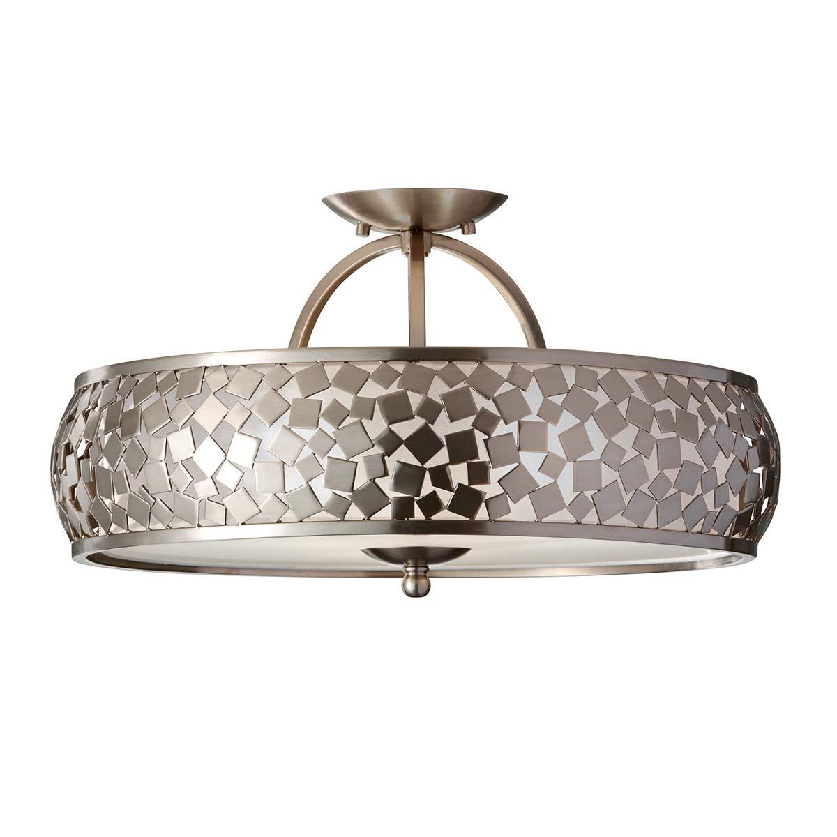 Elstead Lighting - FE-ZARA-SF - Feiss Ceiling Semi-Flush from the Zara range. Zara 3 Light Semi-Flush Product Code = FE-ZARA-SF