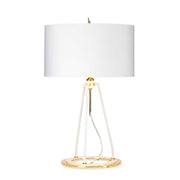 Elstead Lighting - FERRARA-TL-WPG - Elstead Lighting Table Lamp from the Ferrara range. Ferrara Table Lamp - White and Polished Gold Product Code = FERRARA-TL-WPG