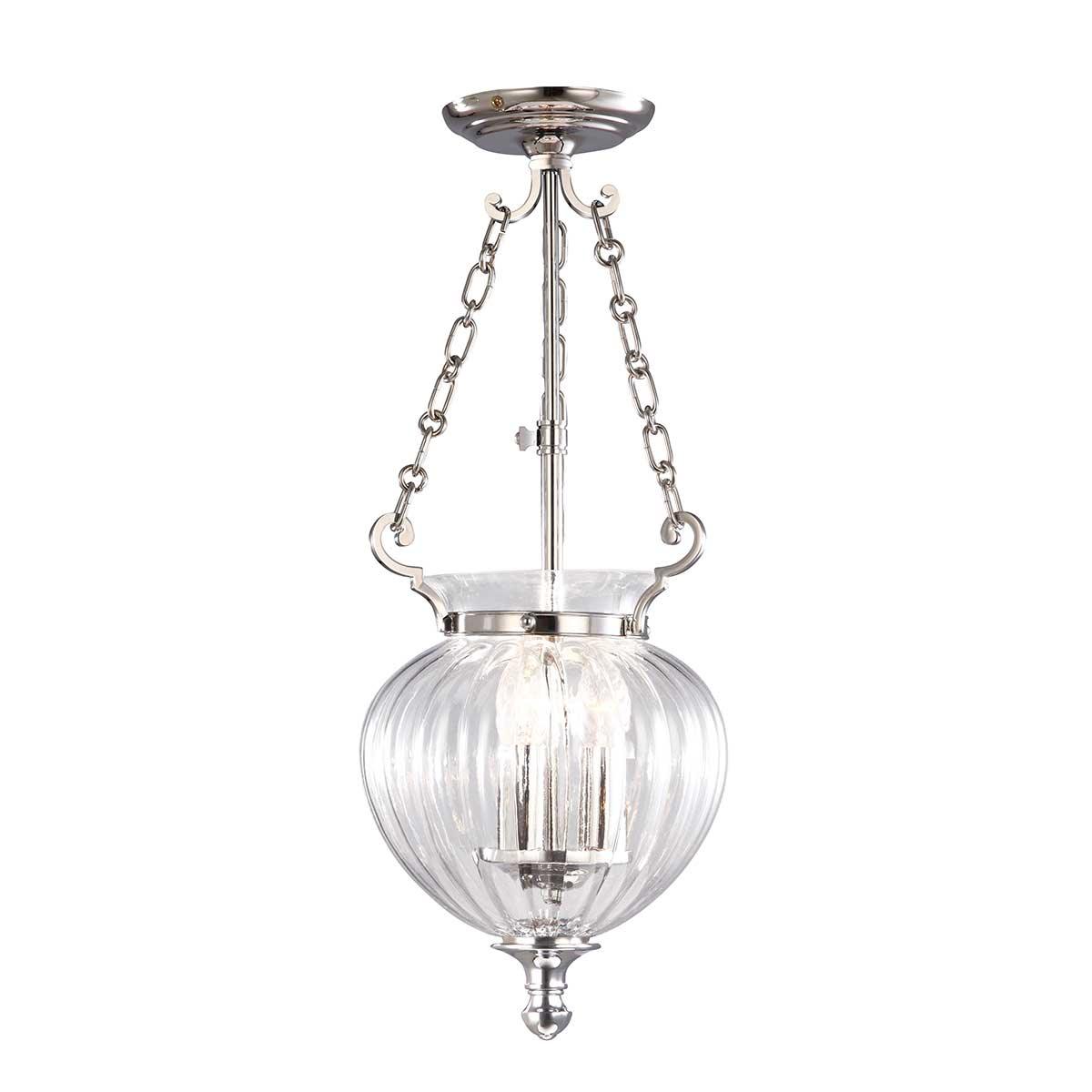 Elstead Lighting - FP-P-S-POL-NCKL - Elstead Lighting Pendant from the Finsbury Park range. Finsbury Park 3 Light small Pendant Product Code = FP-P-S-POL-NCKL