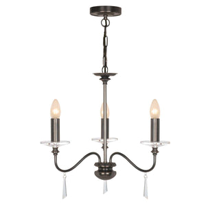 Elstead Lighting - FP3-OLD-BRZ - Elstead Lighting Chandelier from the Finsbury Park range. Finsbury Park 3 Light Chandelier Product Code = FP3-OLD-BRZ