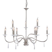 Elstead Lighting - FP9-POL-NICKEL - Elstead Lighting Chandelier from the Finsbury Park range. Finsbury Park 9 Light Chandelier Product Code = FP9-POL-NICKEL