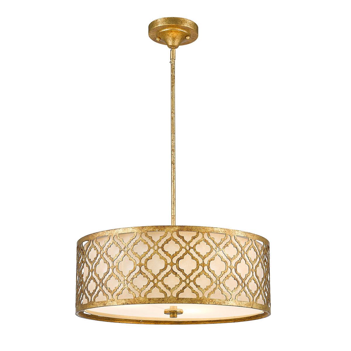 Elstead Lighting - GN-ARABELLA-P-L - Gilded Nola Pendant from the Arabella range. Arabella 3 Light Duo-Mount Large Pendant Product Code = GN-ARABELLA-P-L