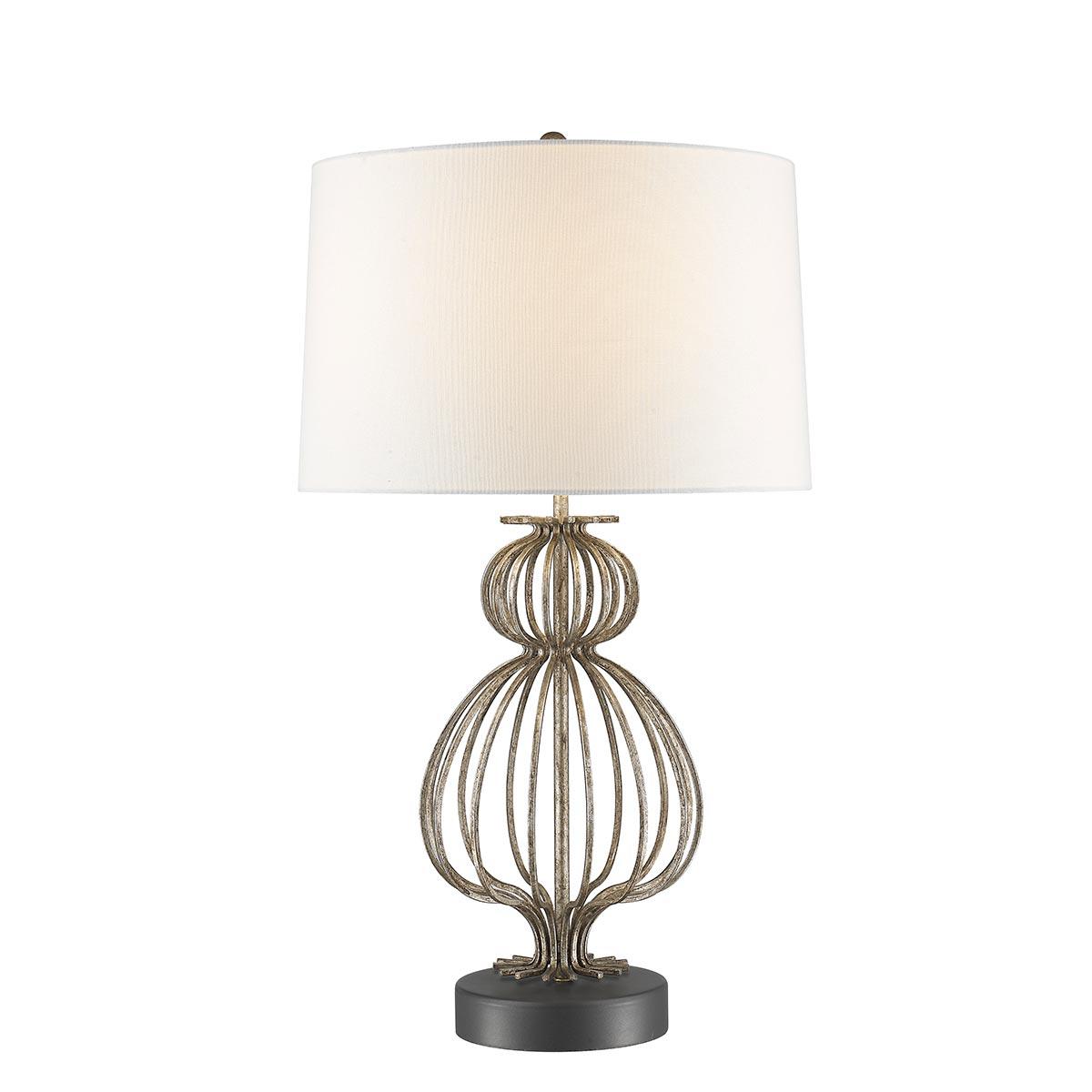 Elstead Lighting - GN-LAFITTE-TL-SV - Gilded Nola Table Lamp from the Lafitte range. Lafitte 1 Light Table Lamp - Distressed Silver Product Code = GN-LAFITTE-TL-SV