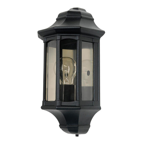 Elstead Lighting - GZH-NB7 - Garden Zone Outdoor Wall Light from the Newbury range. Newbury 1 Light Half Lantern Product Code = GZH-NB7