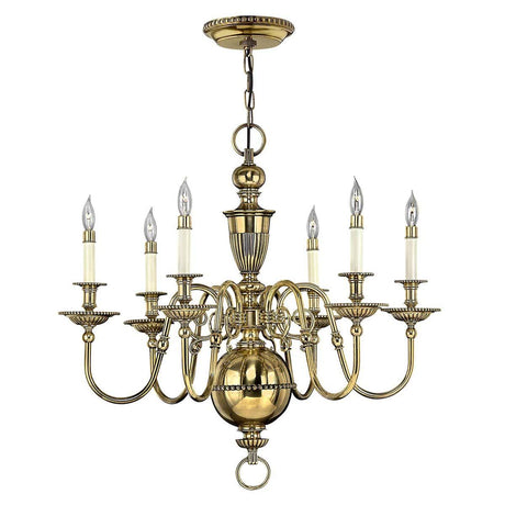 Elstead Lighting - HK-CAMBRIDGE6 - Hinkley Chandelier from the Cambridge range. Cambridge 6 Light Chandelier Product Code = HK-CAMBRIDGE6