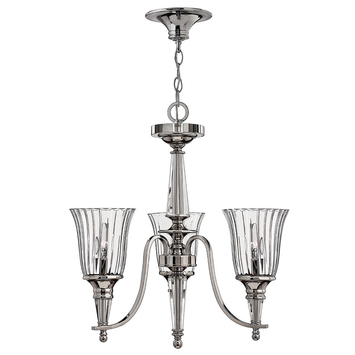 Elstead Lighting - HK-CHANDON3 - Hinkley Chandelier from the Chandon range. Chandon 3 Light Chandelier Product Code = HK-CHANDON3