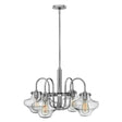 Elstead Lighting - HK-CONGRESS4-B-CM - Hinkley Chandelier from the Congress range. Congress 4 Light Clear Tiered Glass Chandelier - Chrome Product Code = HK-CONGRESS4-B-CM