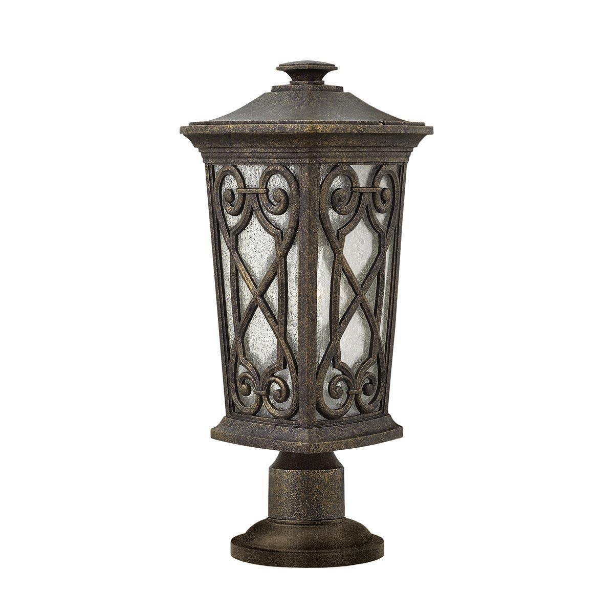 Elstead Lighting - HK-ENZO3-S - Hinkley Pedestal Lantern from the Enzo range. Enzo 1 Light Small Pedestal Product Code = HK-ENZO3-S