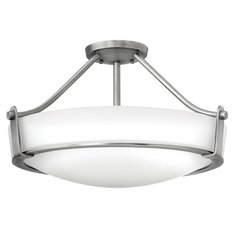 Elstead Lighting - HK-HATHAWAY-SFMN - Hinkley Ceiling Semi-Flush from the Hathaway range. Hathaway 3 Light Medium Semi-flush - Antique Nickel Product Code = HK-HATHAWAY-SFMN