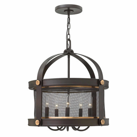 Elstead Lighting - HK-HOLDEN5-KZ - Hinkley Chandelier from the Holden range. Holden 5 Light Chandelier - Buckeye Bronze Product Code = HK-HOLDEN5-KZ