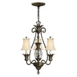 Elstead Lighting - HK-PLANT3-PZ - Hinkley Chandelier from the Plantation range. Plantation 3 Light Chandelier Product Code = HK-PLANT3-PZ