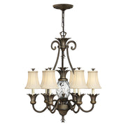 Elstead Lighting - HK-PLANT7-PZ - Hinkley Chandelier from the Plantation range. Plantation 7 Light Chandelier Product Code = HK-PLANT7-PZ