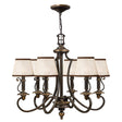 Elstead Lighting - HK-PLYMOUTH6 - Hinkley Chandelier from the Plymouth range. Plymouth 6 Light Chandelier Product Code = HK-PLYMOUTH6