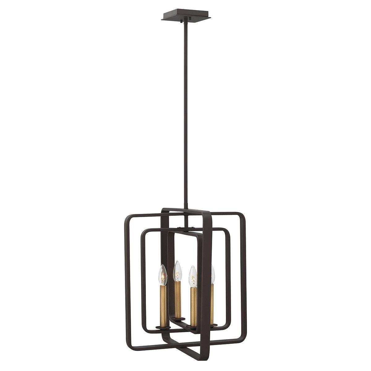 Elstead Lighting - HK-QUENTIN-4P-B - Hinkley Pendant from the Quentin range. Quentin 4 Light Tall Pendant Chandelier - Bronze Product Code = HK-QUENTIN-4P-B