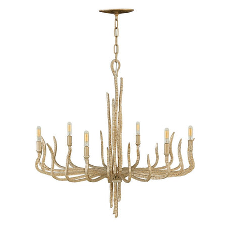 Elstead Lighting - HK-SPYRE6C-CPG - Hinkley Chandelier from the Spyre range. Spyre 6 Light Chandelier Product Code = HK-SPYRE6C-CPG