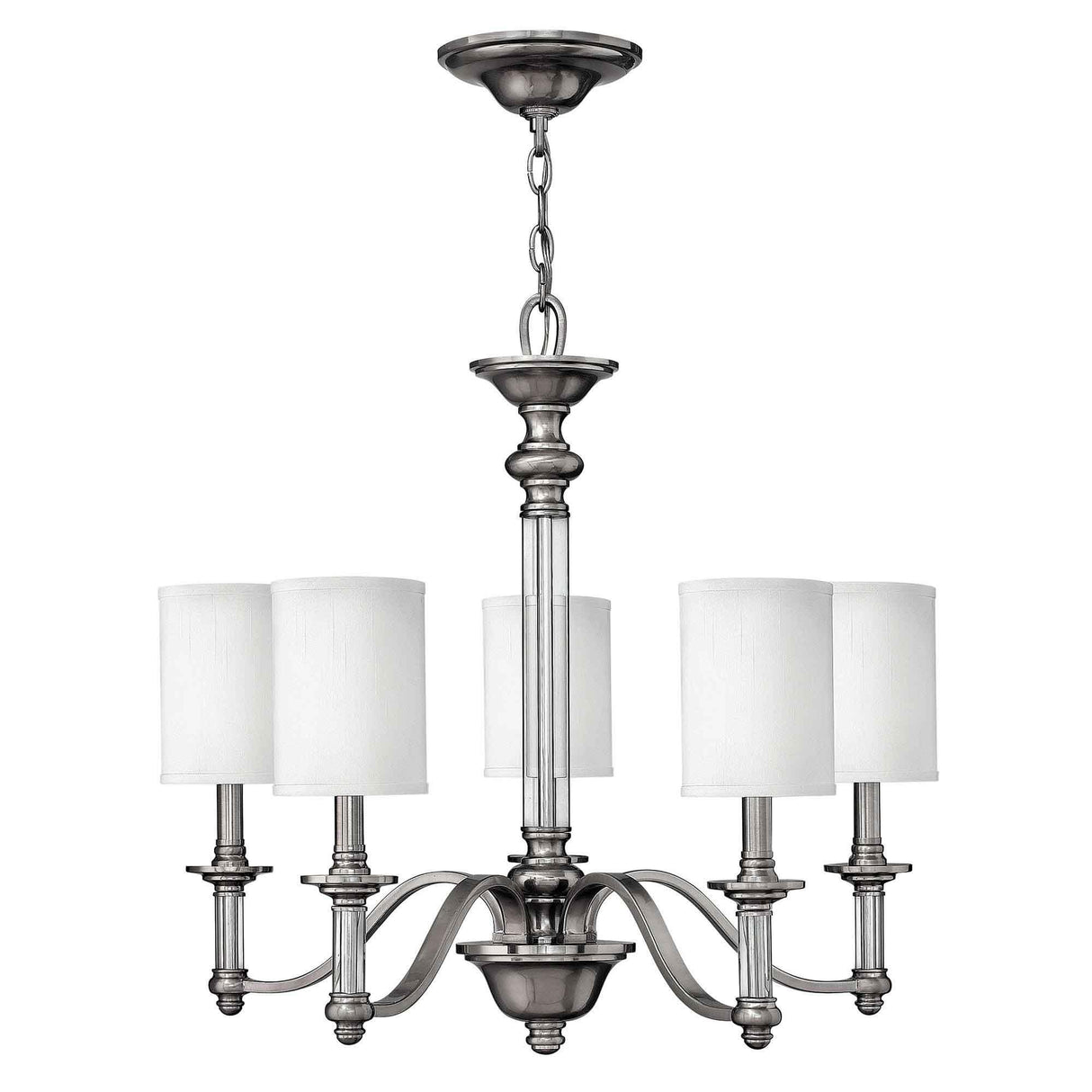 Elstead Lighting - HK-SUSSEX5 - Hinkley Chandelier from the Sussex range. Sussex 5 Light Chandelier Product Code = HK-SUSSEX5