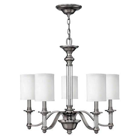 Elstead Lighting - HK-SUSSEX5 - Hinkley Chandelier from the Sussex range. Sussex 5 Light Chandelier Product Code = HK-SUSSEX5