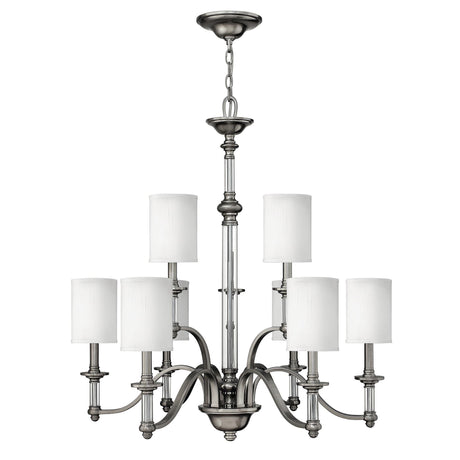 Elstead Lighting - HK-SUSSEX9 - Hinkley Chandelier from the Sussex range. Sussex 9 Light Chandelier Product Code = HK-SUSSEX9