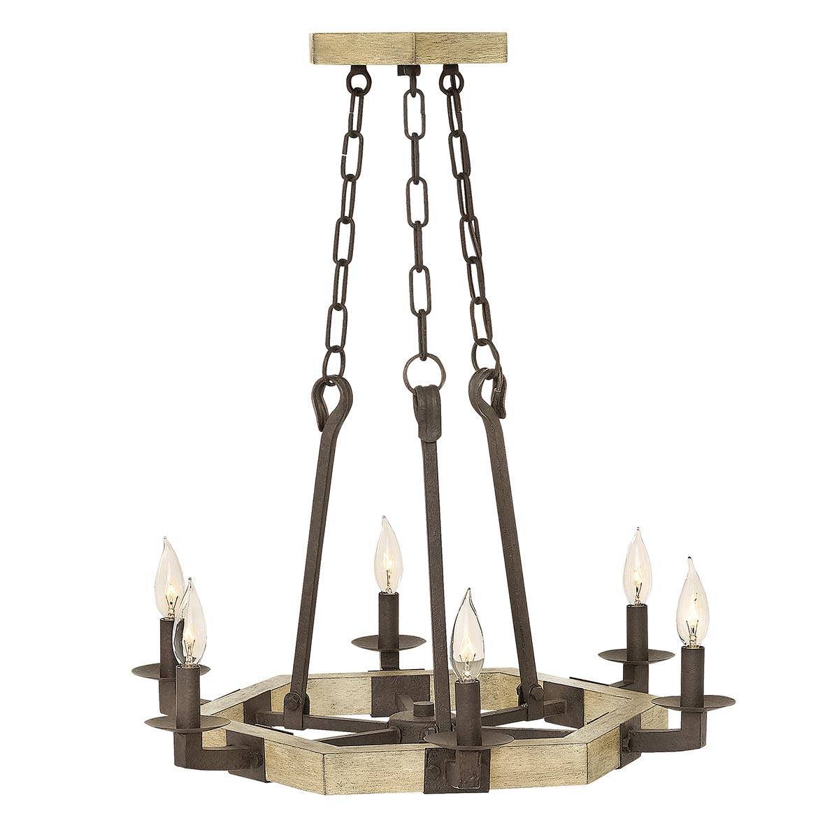 Elstead Lighting - HK-WYATT6 - Hinkley Chandelier from the Wyatt range. Wyatt 6 Light Chandelier Product Code = HK-WYATT6