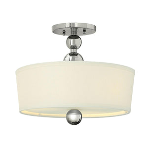 Elstead Lighting - HK-ZELDA-SF-PN - Hinkley Ceiling Semi-Flush from the Zelda range. Zelda 3 Light Semi-Flush Product Code = HK-ZELDA-SF-PN