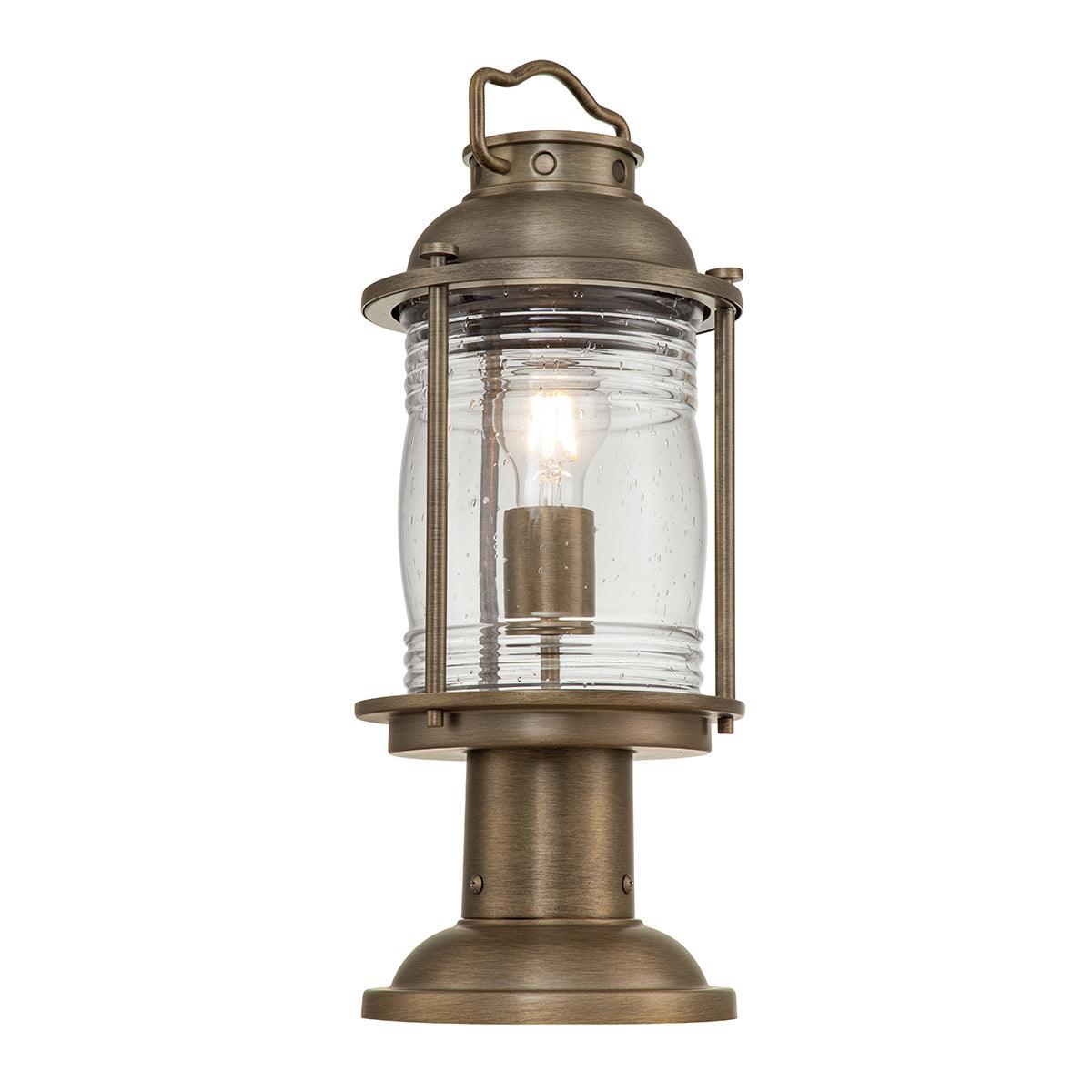 Elstead Lighting - KL-ASHLANDBAY3-M-BU - Kichler Pedestal Lantern from the Ashland Bay range. Ashland Bay 1 Light Medium Pedestal Lantern Product Code = KL-ASHLANDBAY3-M-BU