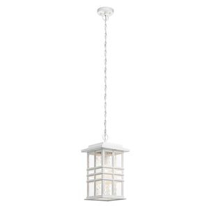 Elstead Lighting - KL-BEACON-SQUARE8-WHT - Kichler Outdoor Hanging from the Beacon Square range. Beacon Square 1 Light Chain Lantern Product Code = KL-BEACON-SQUARE8-WHT