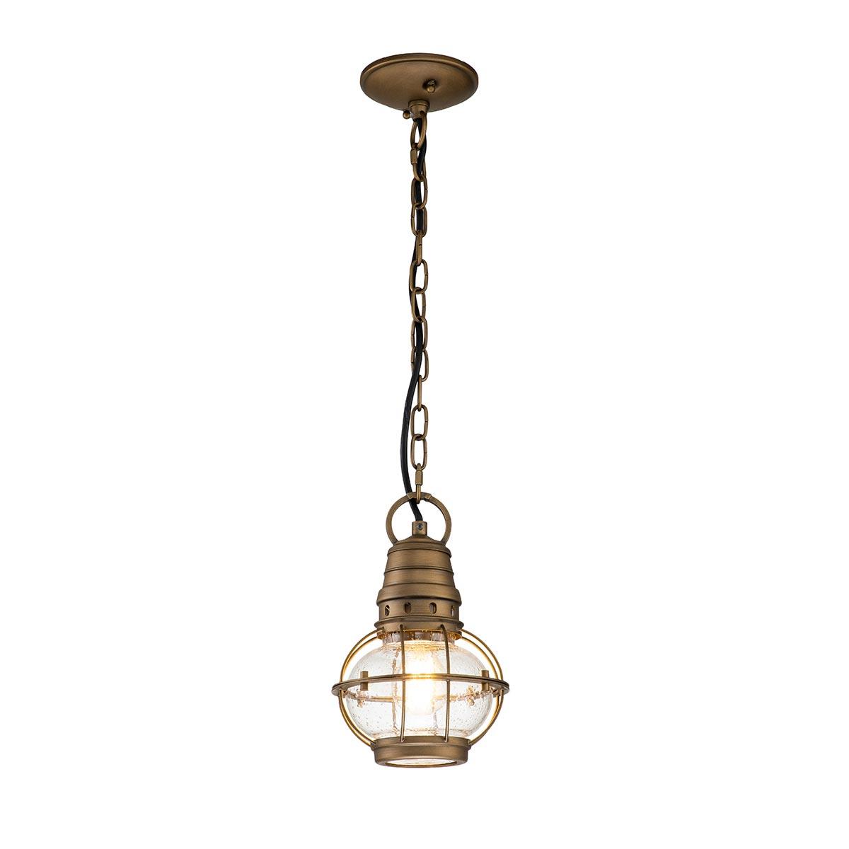 Elstead Lighting - KL-BRIDGEPOINT8S-NBR - Kichler Outdoor Hanging from the Bridge Point range. Bridgepoint 1 Light Small Chain Lantern Product Code = KL-BRIDGEPOINT8S-NBR