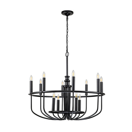 Elstead Lighting - KL-CAPITOL-HILL12-BLK - Kichler Chandelier from the Capitol Hill range. Capitol Hill 12lt Chandelier Product Code = KL-CAPITOL-HILL12-BLK