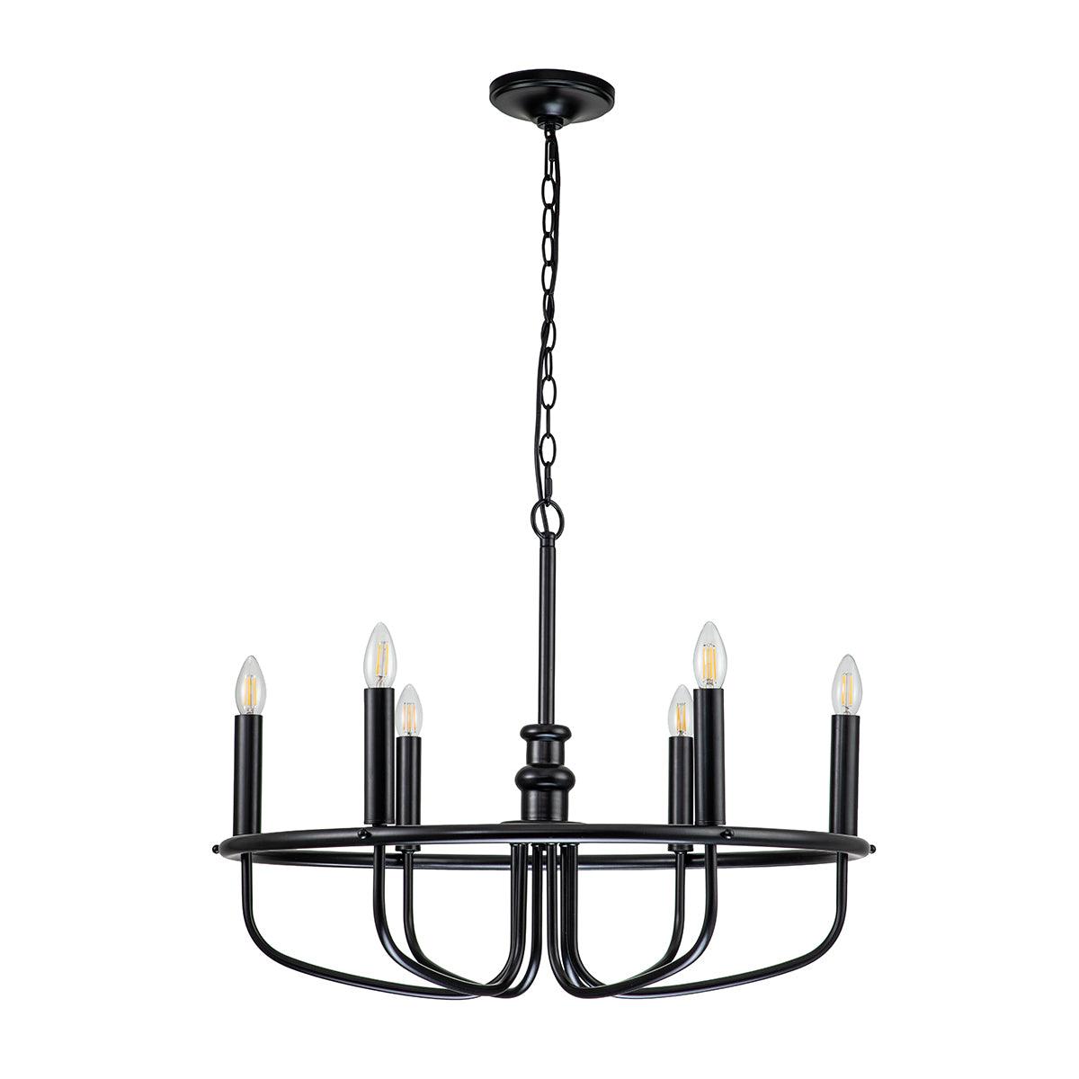 Elstead Lighting - KL-CAPITOL-HILL6-BLK - Kichler Chandelier from the Capitol Hill range. Capitol Hill 6lt Chandelier Product Code = KL-CAPITOL-HILL6-BLK