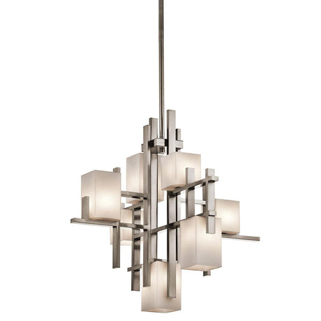 Elstead Lighting - KL-CITY-LIGHTS7A - Kichler Chandelier from the City Lights range. City Lights 7 Light Chandelier Product Code = KL-CITY-LIGHTS7A