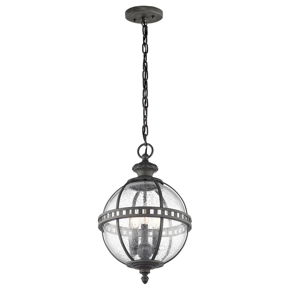 Elstead Lighting - KL-HALLERON-8M - Kichler Outdoor Hanging from the Halleron range. Halleron 3 Light Chain Lantern Product Code = KL-HALLERON-8M