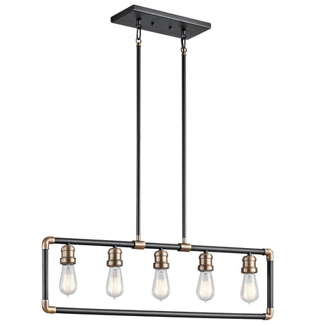 Elstead Lighting - KL-IMAHN-ISLE - Kichler Chandelier from the Imahn range. Imahn 5 Light Linear Chandelier Product Code = KL-IMAHN-ISLE