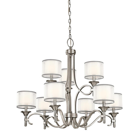 Elstead Lighting - KL-LACEY9-AP - Kichler Chandelier from the Lacey range. Lacey 9 Light Chandelier Product Code = KL-LACEY9-AP